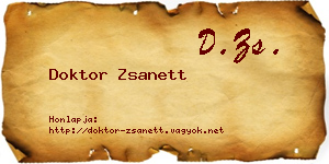 Doktor Zsanett névjegykártya